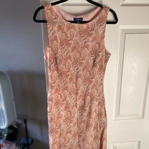 Ann Taylor sleeveless lt. pink paisley shift dress